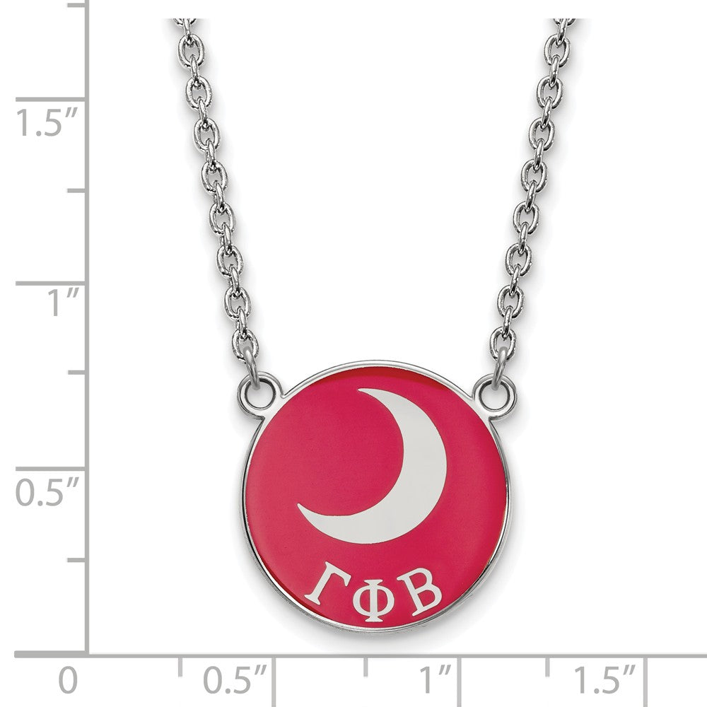 LogoArt Sterling Silver Oklahoma L Pendant Necklace In Circle