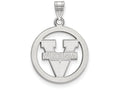 LogoArt Sterling Silver University Of Virginia Sm Pendant Necklace In Circle