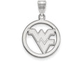 LogoArt Sterling Silver West Virginia University Sm Pendant Necklace In Circle