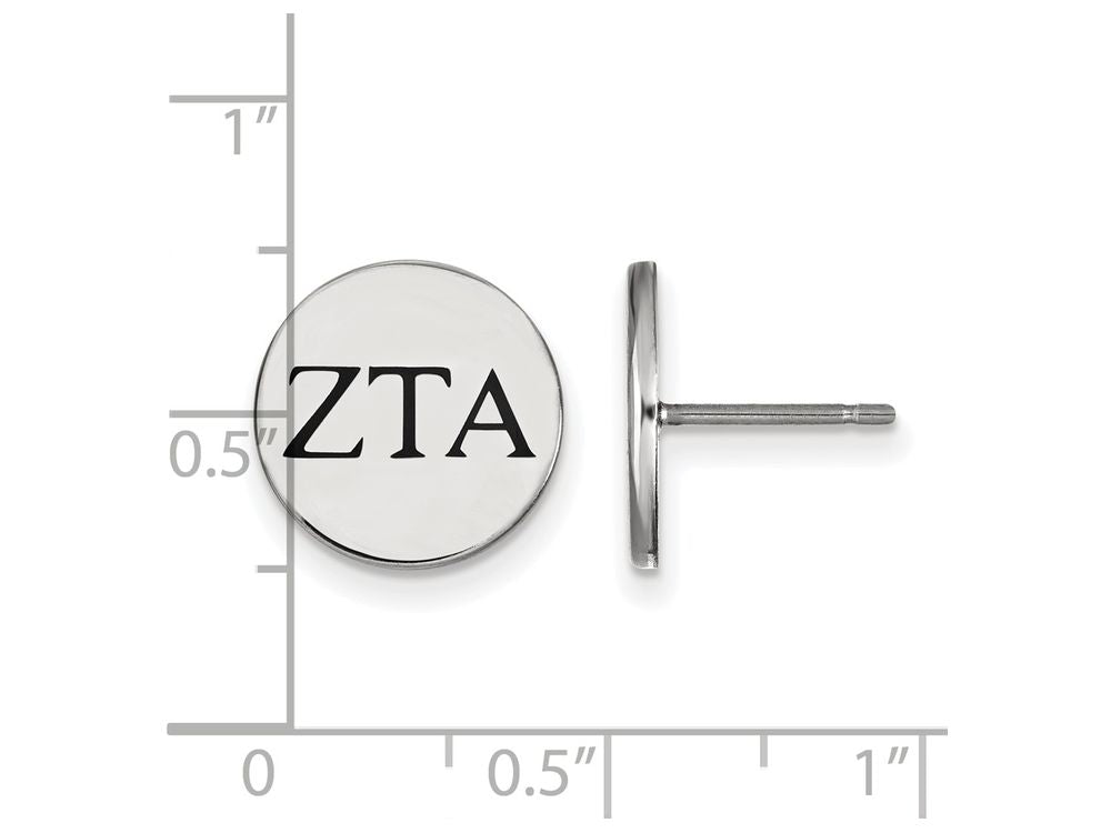LogoArt Sterling Silver Zeta Tau Alpha Enameled Post Earrings