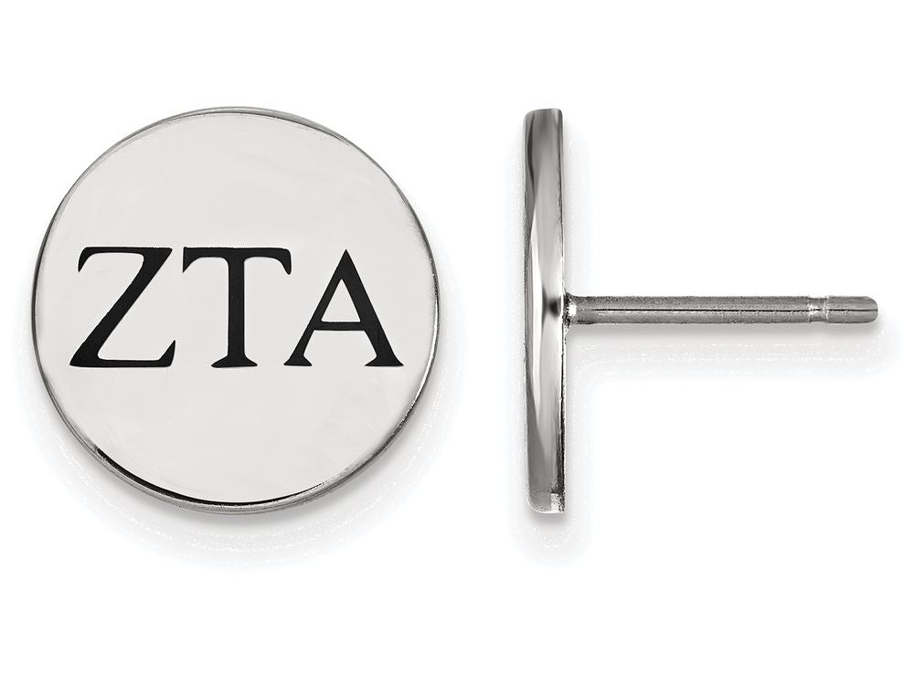 LogoArt Sterling Silver Zeta Tau Alpha Enameled Post Earrings