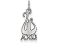 LogoArt Sterling Silver Alpha Chi Omega Extra Small Pendant Necklace