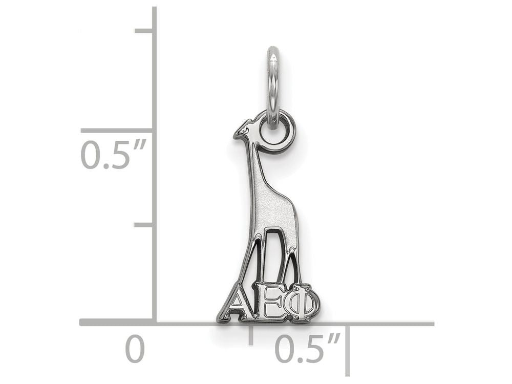 LogoArt Sterling Silver Alpha Epsilon Phi Extra Small Pendant Necklace