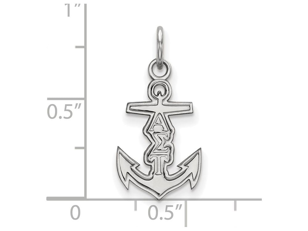 LogoArt Sterling Silver Alpha Sigma Tau Extra Small Pendant Necklace