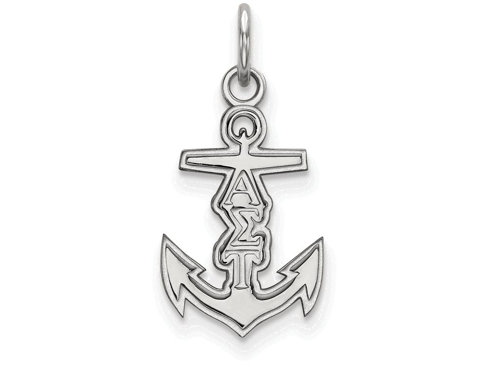 LogoArt Sterling Silver Alpha Sigma Tau Extra Small Pendant Necklace