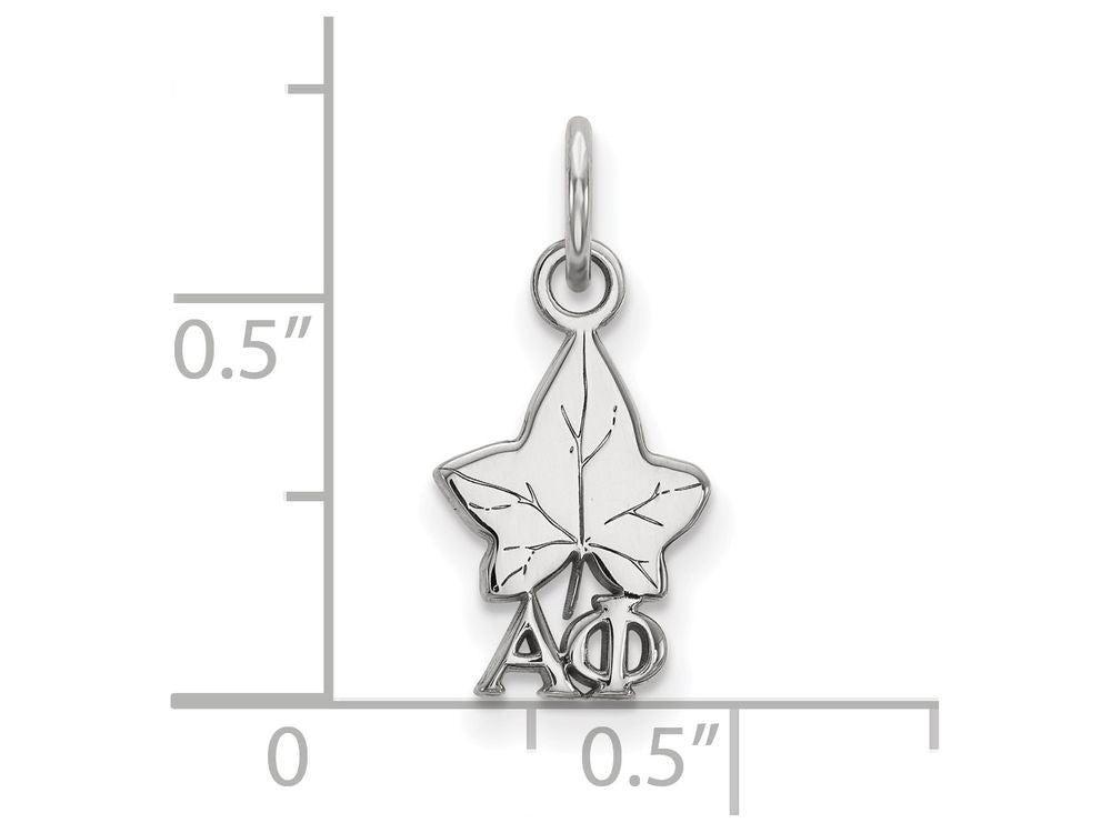 LogoArt Sterling Silver Alpha Phi Extra Small Pendant Necklace