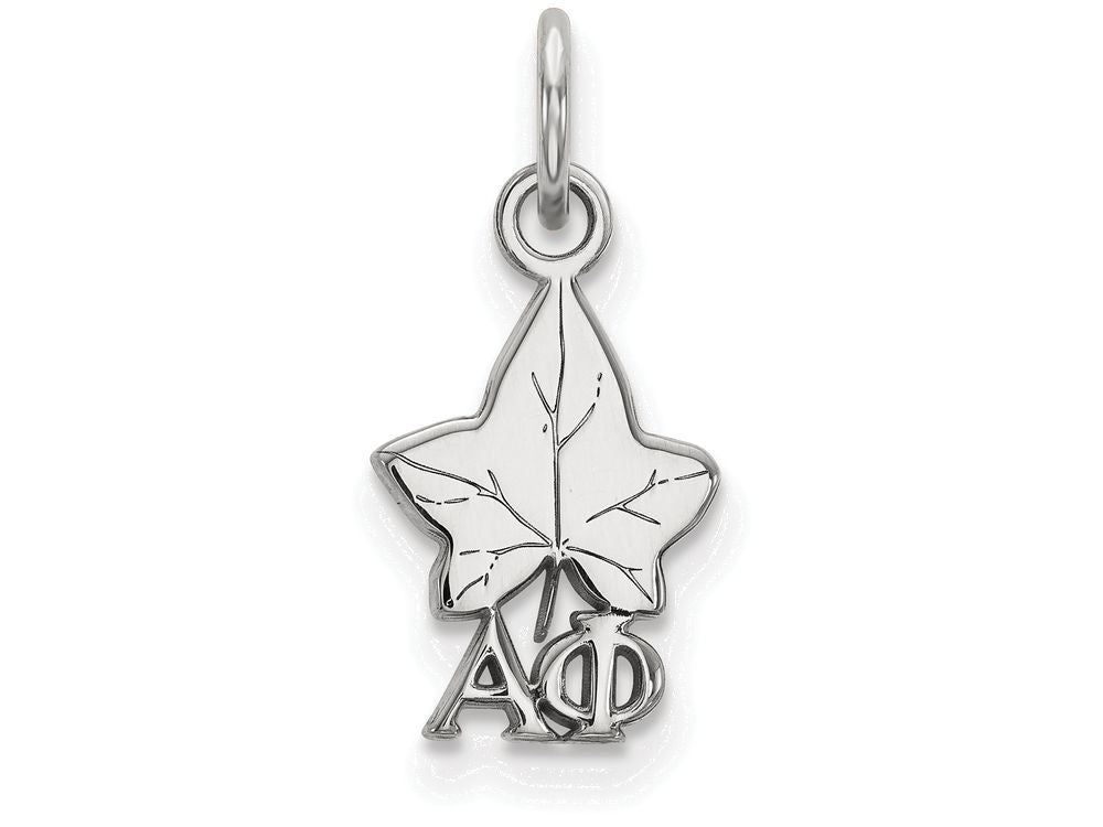 LogoArt Sterling Silver Alpha Phi Extra Small Pendant Necklace