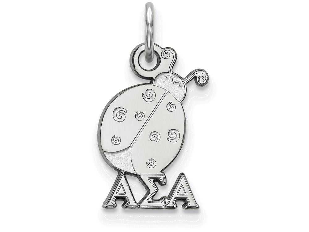 LogoArt Sterling Silver Alpha Sigma Alpha Extra Small Pendant Necklace