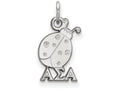 LogoArt Sterling Silver Alpha Sigma Alpha Extra Small Pendant Necklace