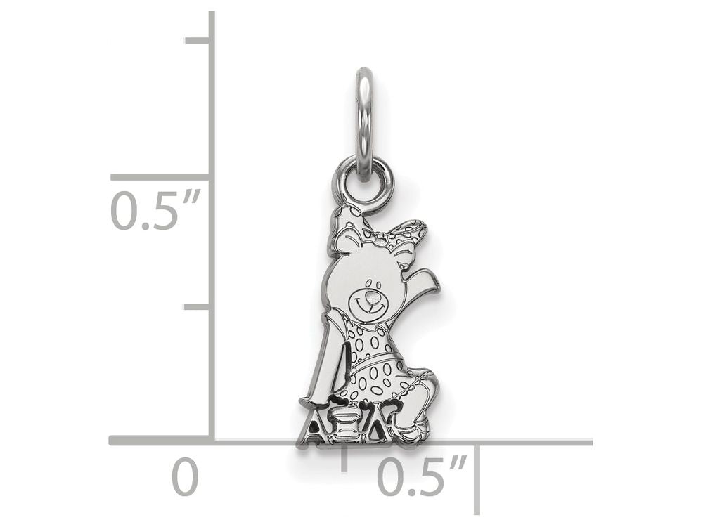 LogoArt Sterling Silver Alpha Xi Delta Extra Small Pendant Necklace
