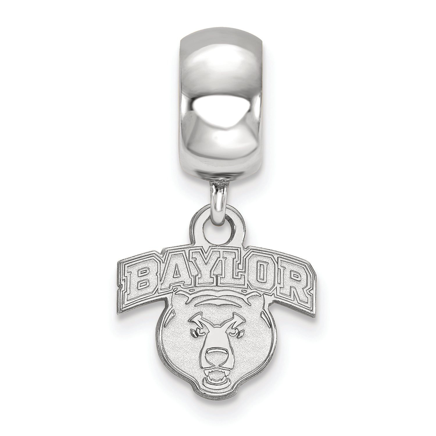 LogoArt Sterling Silver Baylor University Bead Charm Charm Xs Dangle Bead Charm