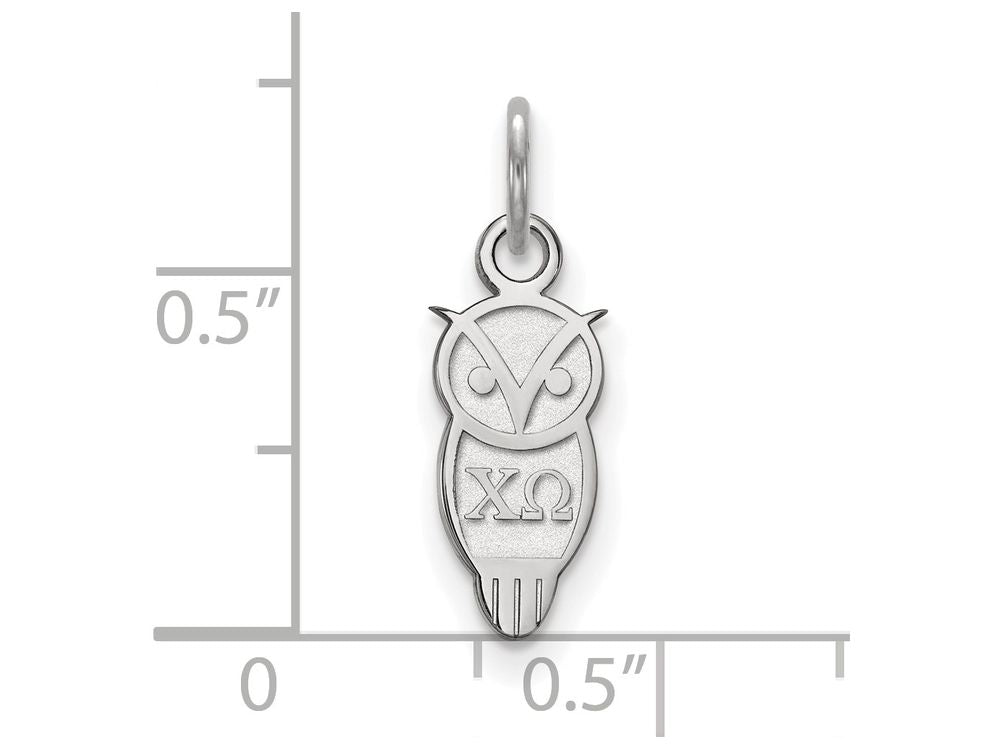 LogoArt Sterling Silver Chi Omega Extra Small Pendant Necklace