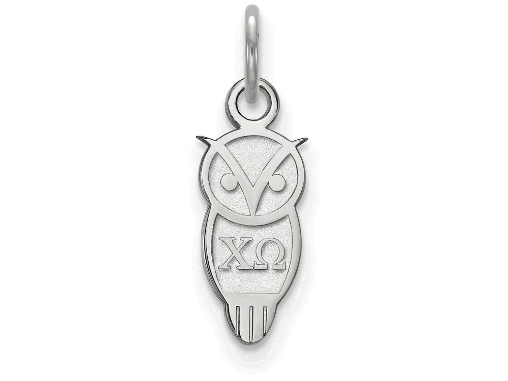 LogoArt Sterling Silver Chi Omega Extra Small Pendant Necklace