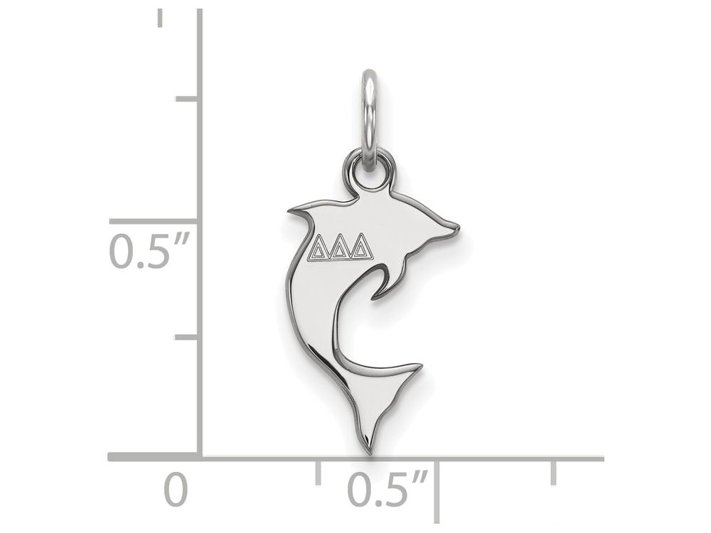 LogoArt Sterling Silver Delta Delta Delta Extra Small Pendant Necklace