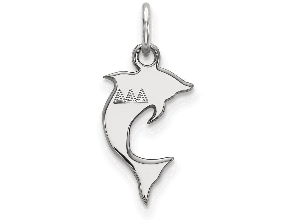 LogoArt Sterling Silver Delta Delta Delta Extra Small Pendant Necklace