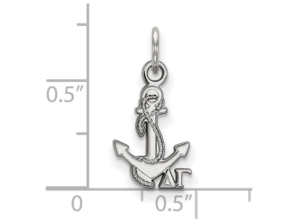 LogoArt Sterling Silver Delta Gamma Extra Small Pendant Necklace