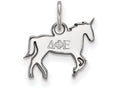 LogoArt Sterling Silver Delta Phi Epsilon Extra Small Pendant Necklace