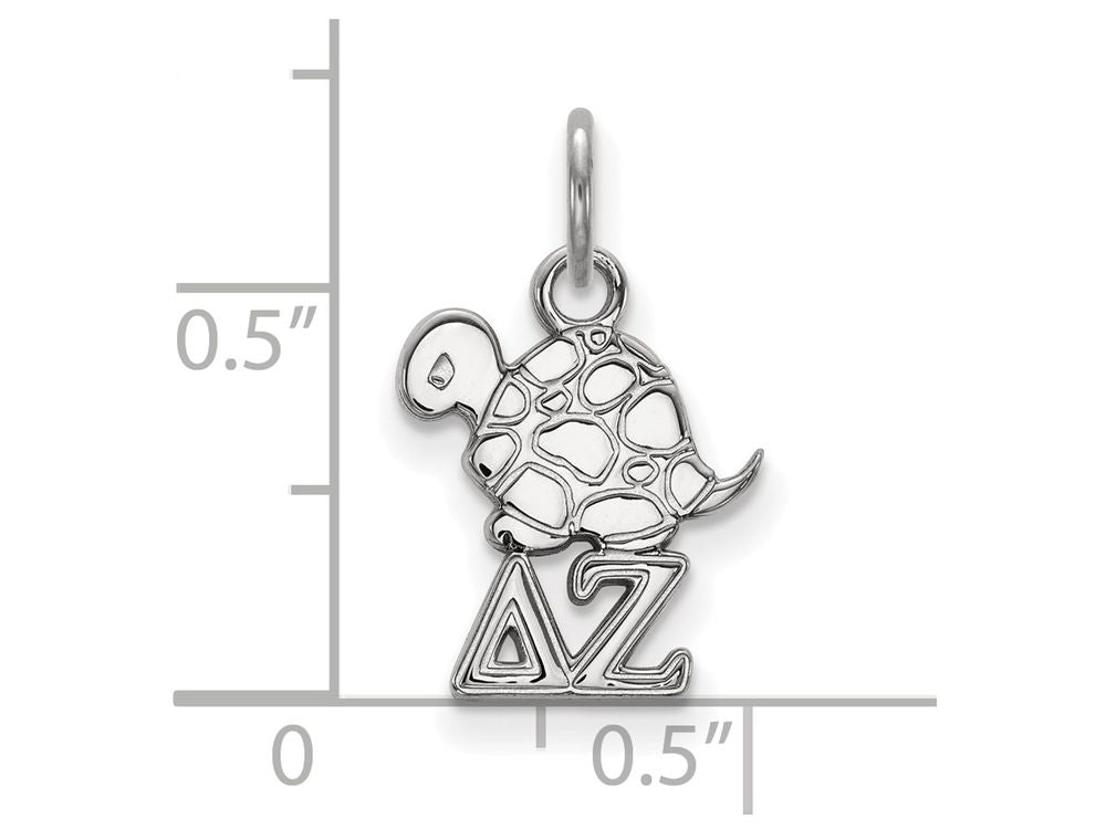 LogoArt Sterling Silver Delta Zeta Extra Small Pendant Necklace