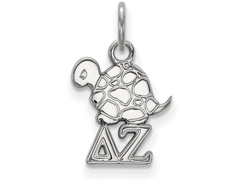 LogoArt Sterling Silver Delta Zeta Extra Small Pendant Necklace