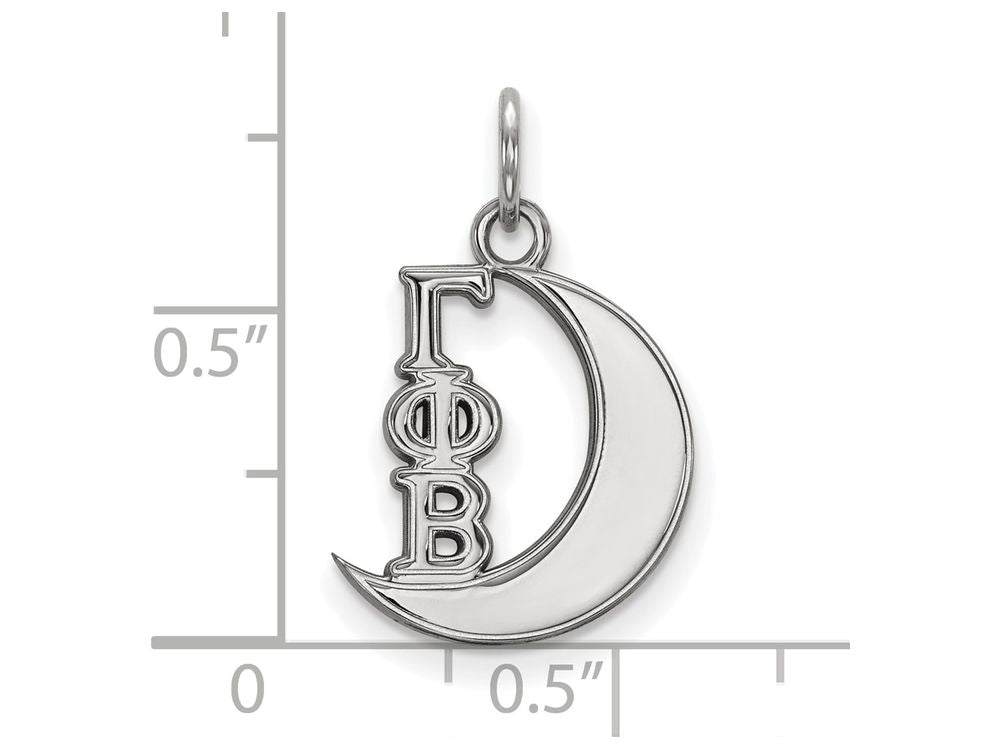 LogoArt Sterling Silver Gamma Phi Beta Extra Small Pendant Necklace