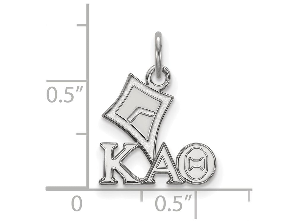 LogoArt Sterling Silver Kappa Alpha Theta Extra Small Pendant Necklace