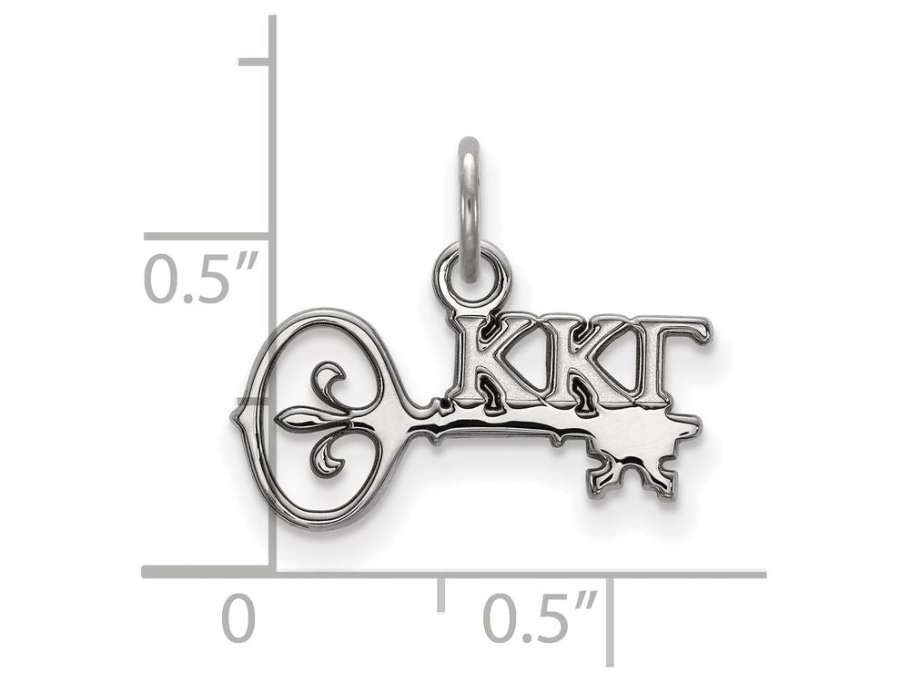 LogoArt Sterling Silver Kappa Kappa Gamma Extra Small Pendant Necklace
