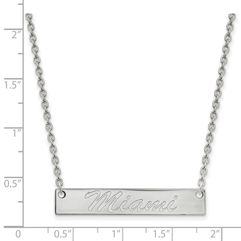 Logoart 925 Sterling Silver Miami University Bar Necklace