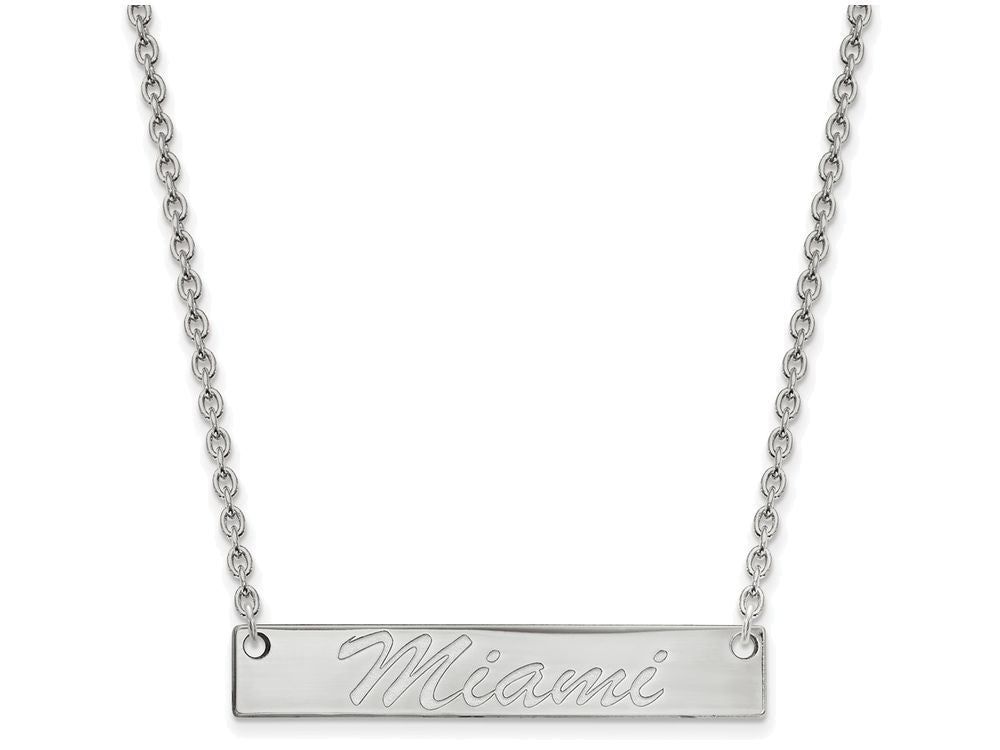 Logoart 925 Sterling Silver Miami University Bar Necklace