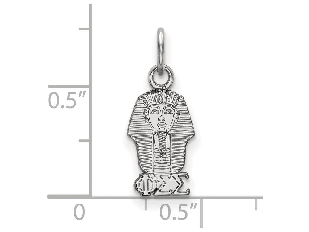 LogoArt Sterling Silver Phi Sigma Sigma Extra Small Pendant Necklace