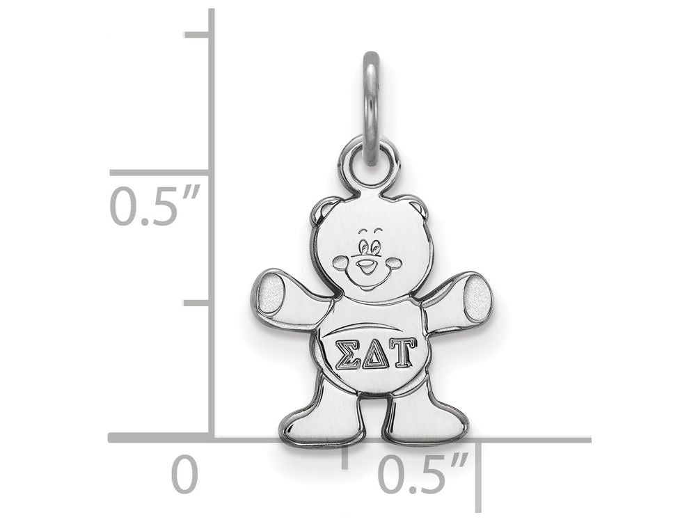 LogoArt Sterling Silver Sigma Delta Tau Extra Small Pendant Necklace