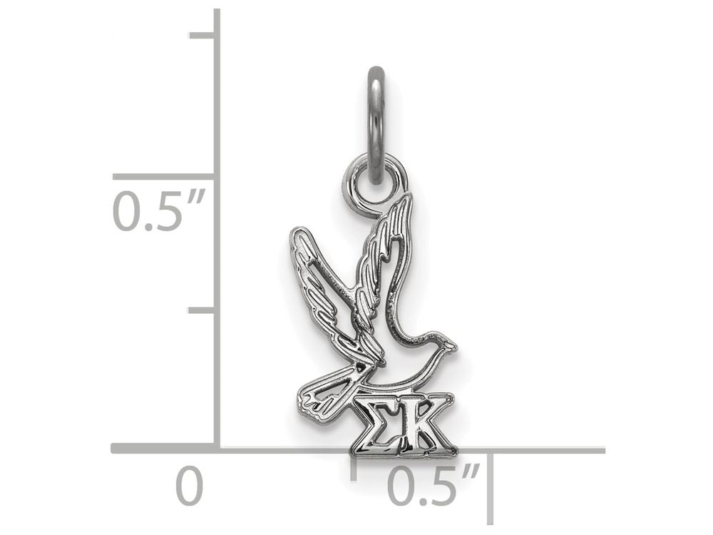 LogoArt Sterling Silver Sigma Kappa Extra Small Pendant Necklace