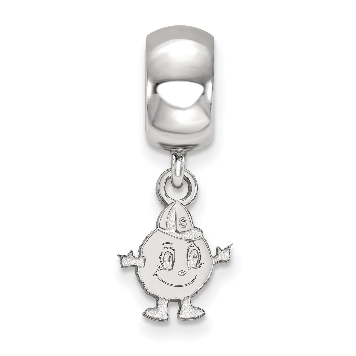 LogoArt Sterling Silver Syracuse University Bead Charm Charm Xs Dangle Bead Charm