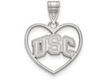 Logoart 925 Sterling Silver University Of Southern California Pendant In Heart