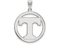 LogoArt Sterling Silver University Of Tennessee L Pendant Necklace In Circle
