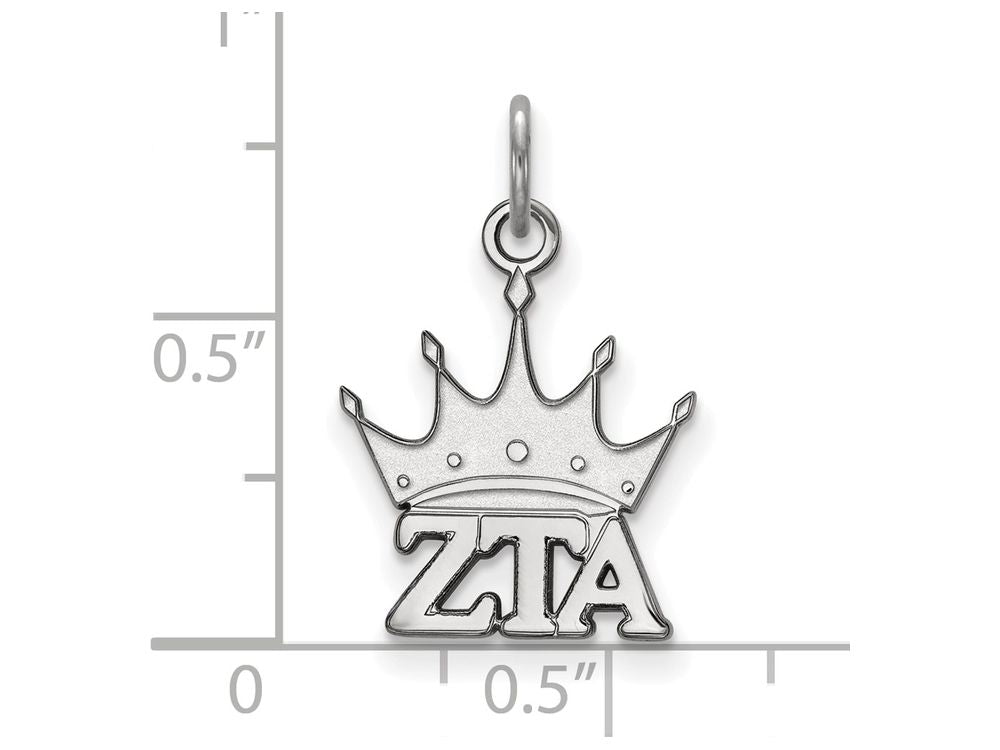 LogoArt Sterling Silver Zeta Tau Alpha Extra Small Pendant Necklace