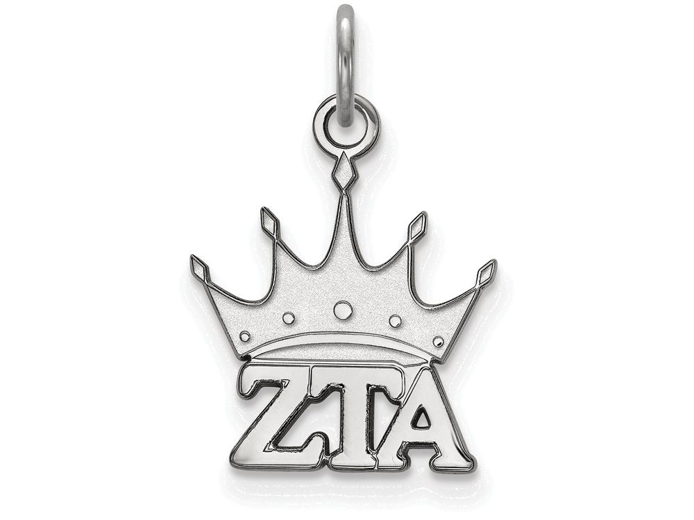 LogoArt Sterling Silver Zeta Tau Alpha Extra Small Pendant Necklace