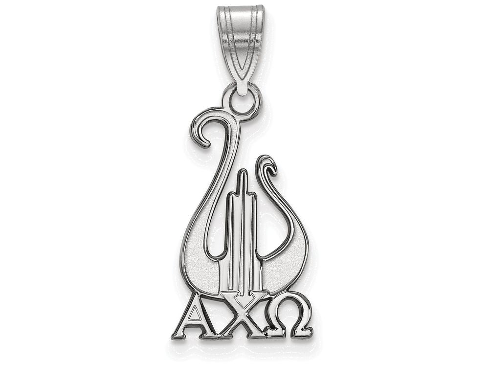 LogoArt Sterling Silver Alpha Chi Omega Small Pendant Necklace