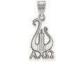 LogoArt Sterling Silver Alpha Chi Omega Small Pendant Necklace