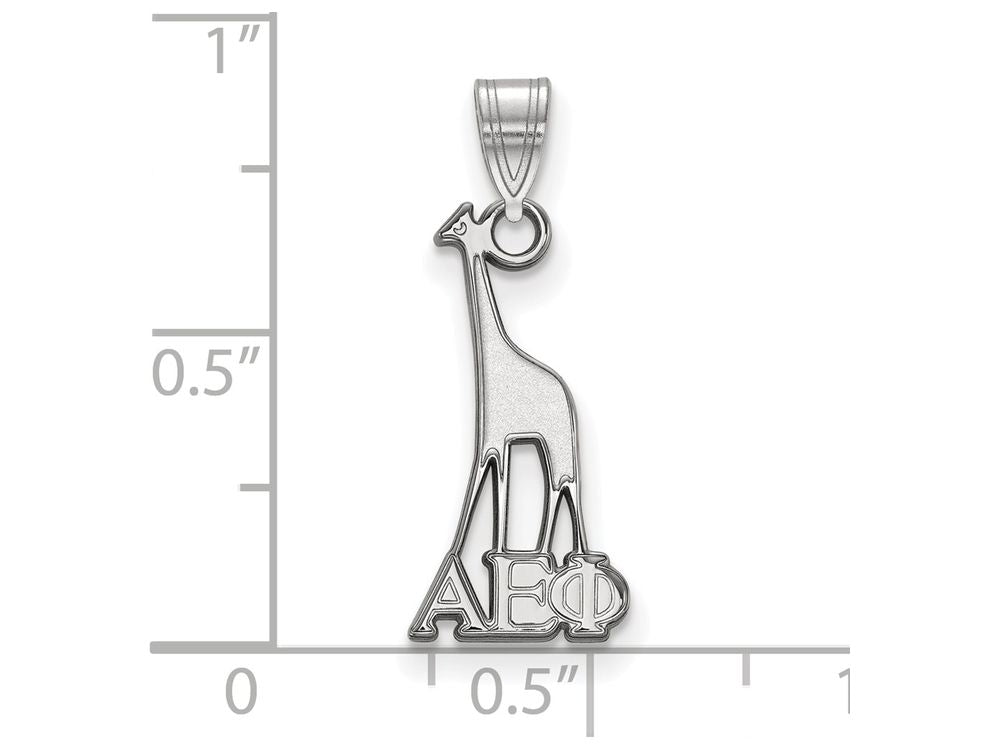 LogoArt Sterling Silver Alpha Epsilon Phi Small Pendant Necklace