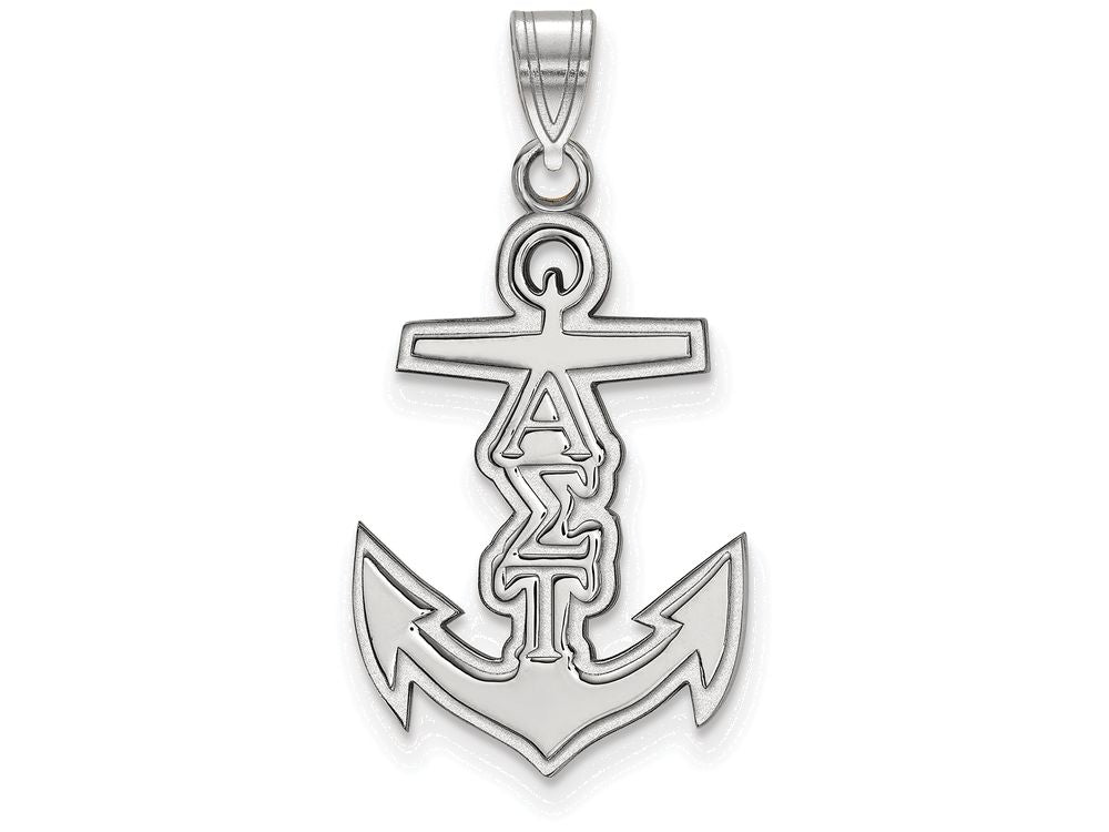 LogoArt Sterling Silver Alpha Sigma Tau Small Pendant Necklace