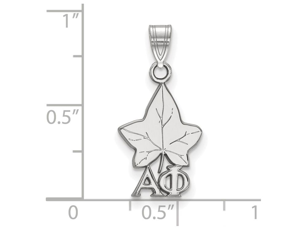 LogoArt Sterling Silver Alpha Phi Small Pendant Necklace