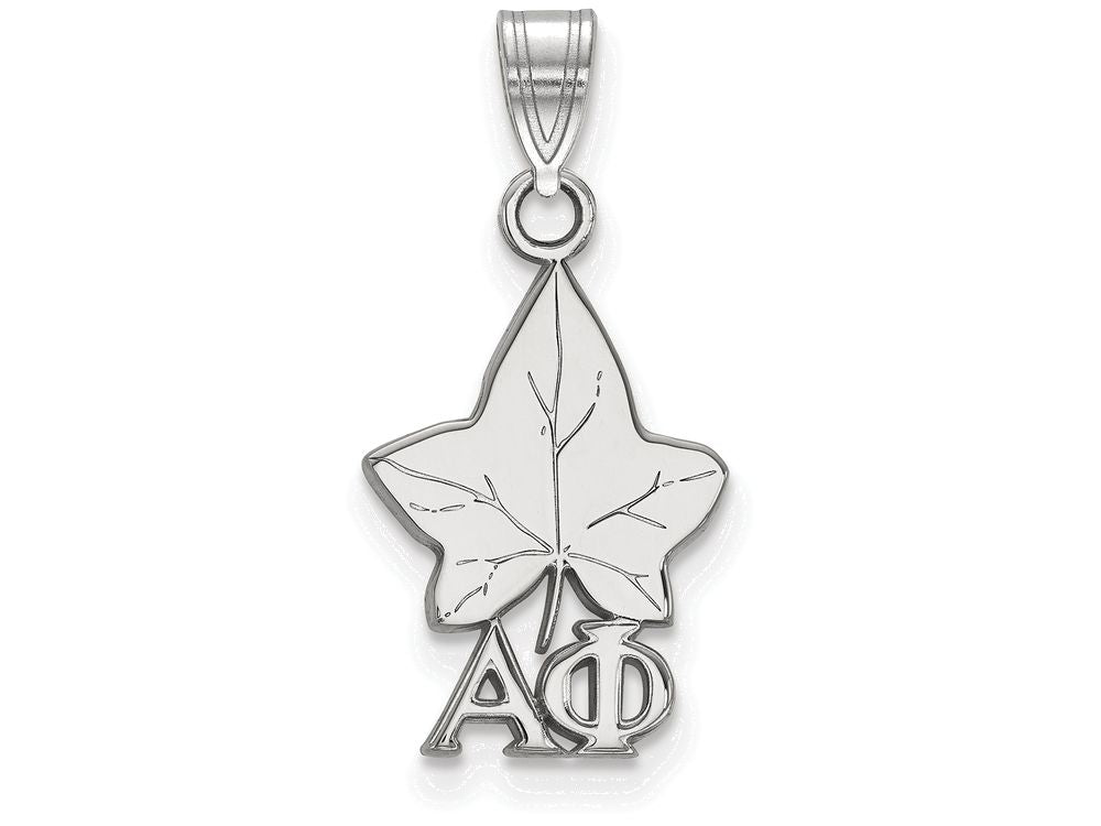 LogoArt Sterling Silver Alpha Phi Small Pendant Necklace