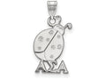 LogoArt Sterling Silver Alpha Sigma Alpha Small Pendant Necklace