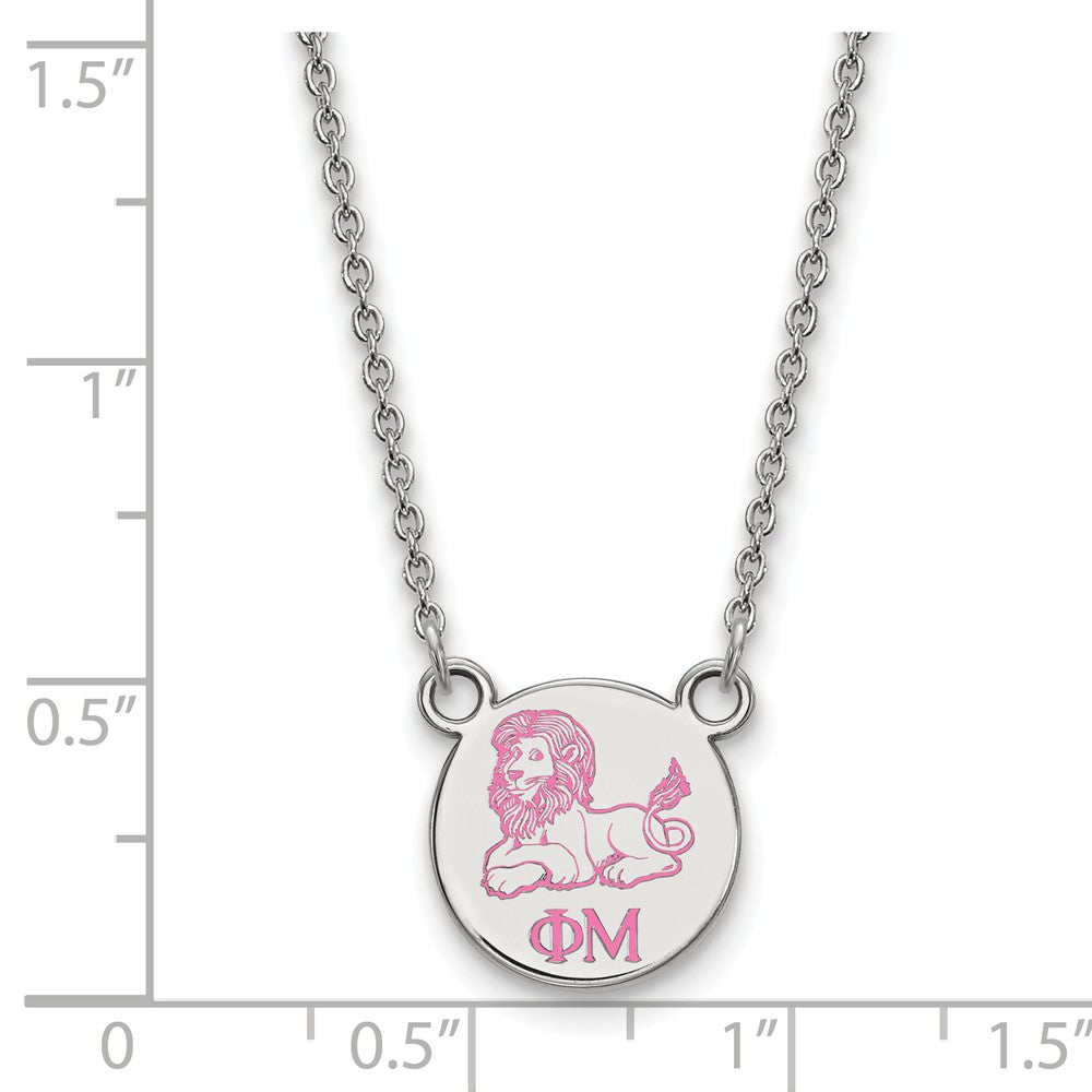 LogoArt Sterling Silver Chicago Blackhawks Medium Enamel Disc Pendant Necklace