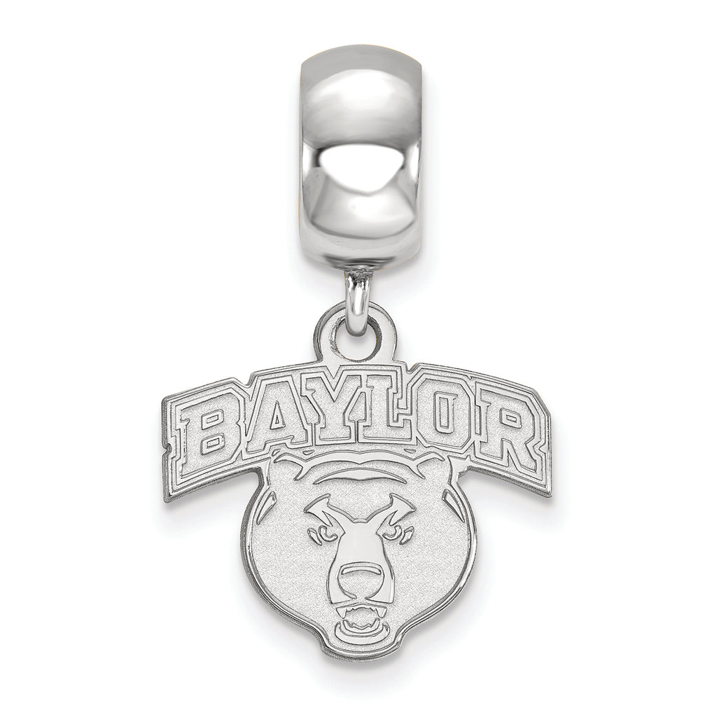 LogoArt Sterling Silver Baylor University Bead Charm Charm Small Dangle Bead Charm