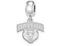 LogoArt Sterling Silver Baylor University Bead Charm Charm Small Dangle Bead Charm