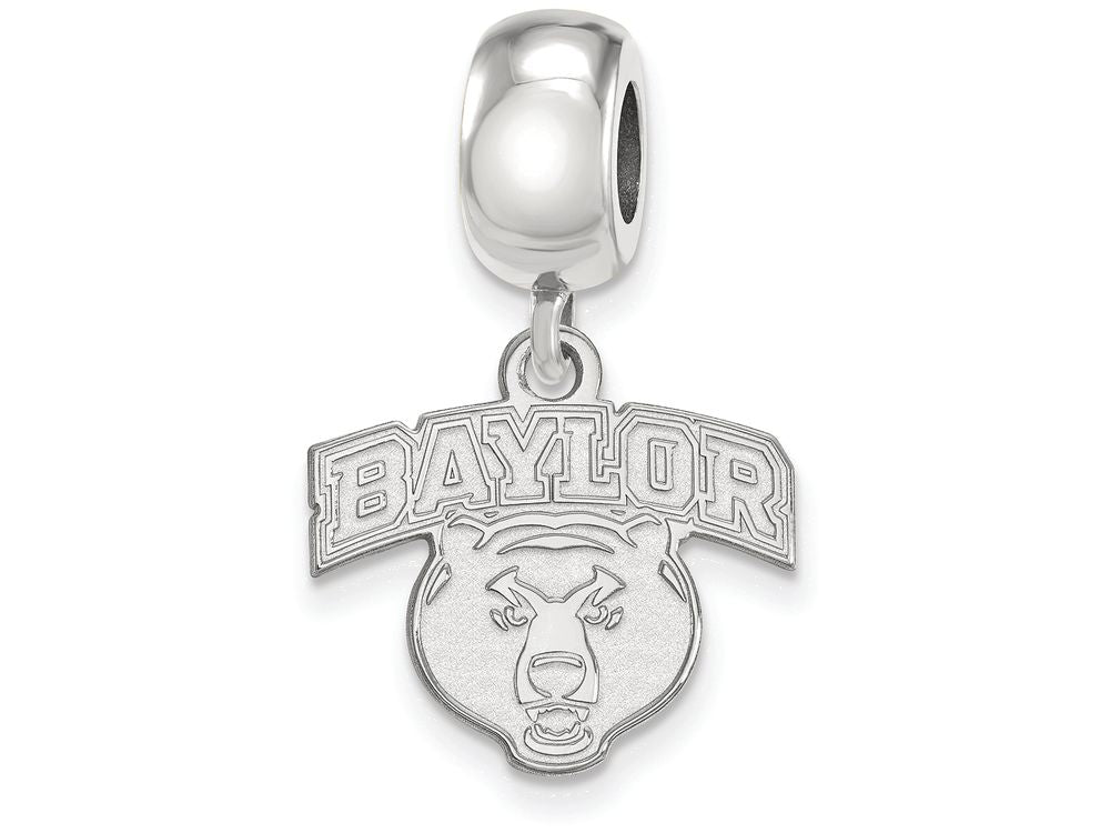 LogoArt Sterling Silver Baylor University Bead Charm Charm Small Dangle Bead Charm