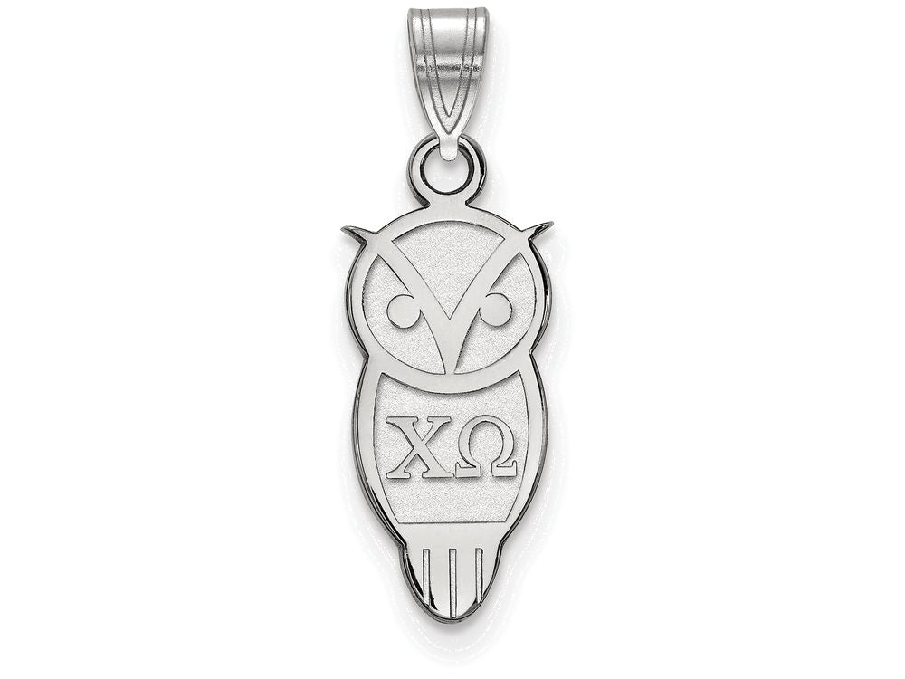 LogoArt Sterling Silver Chi Omega Small Pendant Necklace