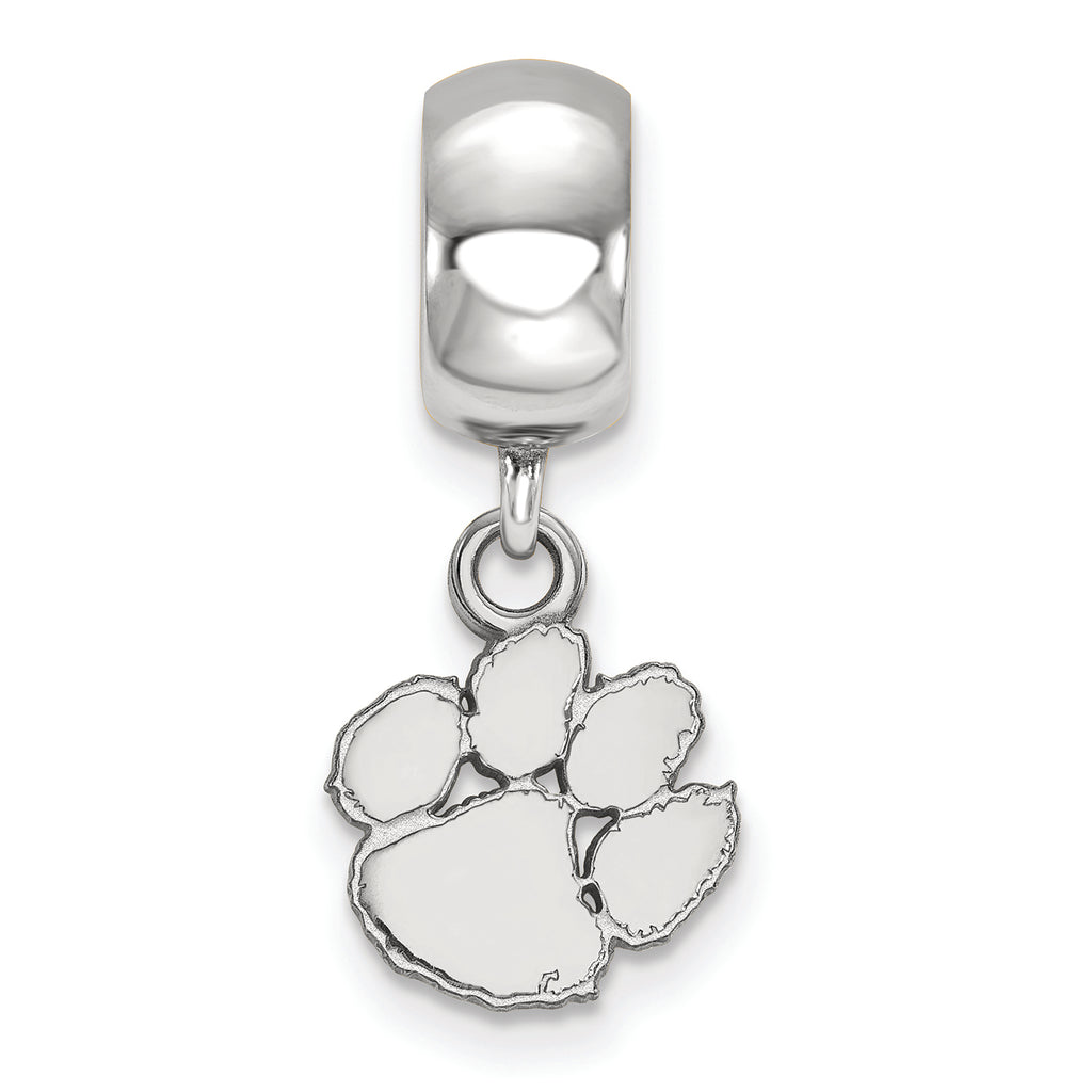 LogoArt Sterling Silver Clemson University Bead Charm Charm Xs Dangle Bead Charm