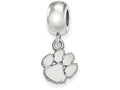 LogoArt Sterling Silver Clemson University Bead Charm Charm Xs Dangle Bead Charm